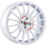 OZ Racing Superturismo WRC Race White Red Lettering 8x18 5x114.3 ET40 CB75,0 60° 640 kg W01669203W33